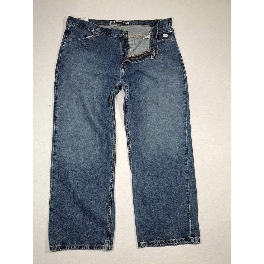 Harley-Davidson Jeans Mens 43x31 Blue Medium‎ Wash Straight Denim Motorcycle